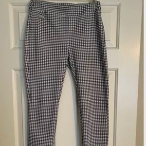 Rachel Zoe Black and White Checkered Pants Pull On